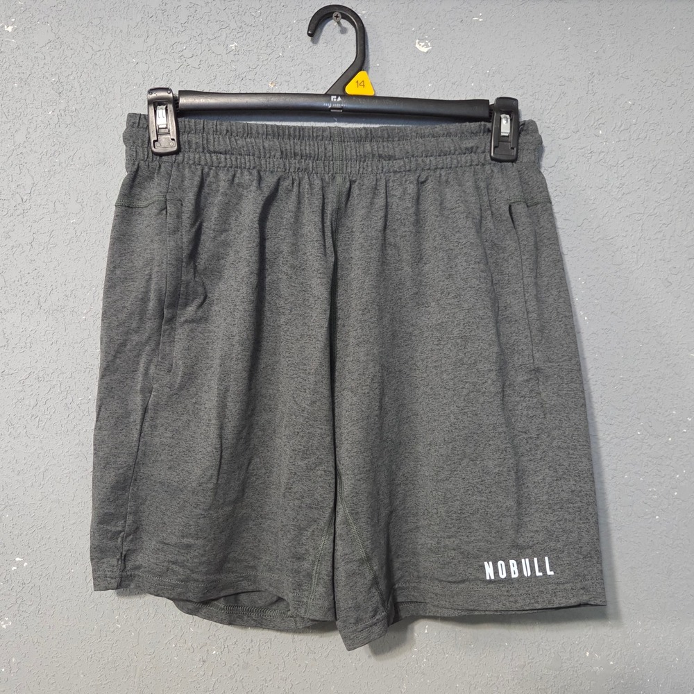 NOBULL Mens Lightweight Training Shorts Charcoal Grey Heather Gym Workout Large